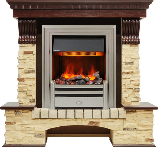 Каминокомплект Dimplex Pierre Luxe угловой - Темный дуб / Сланец (Высота 1050мм) с очагом Chesford