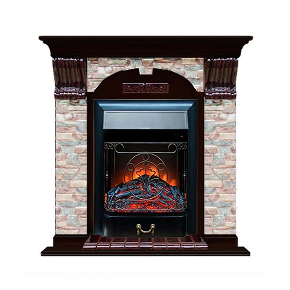 Каминокомплект Glenrich Арочный Грот цветной (Magestic)