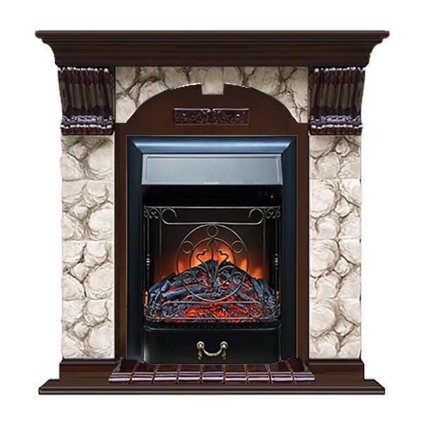 Каминокомплект Glenrich Арочный Карелия (Magestic)