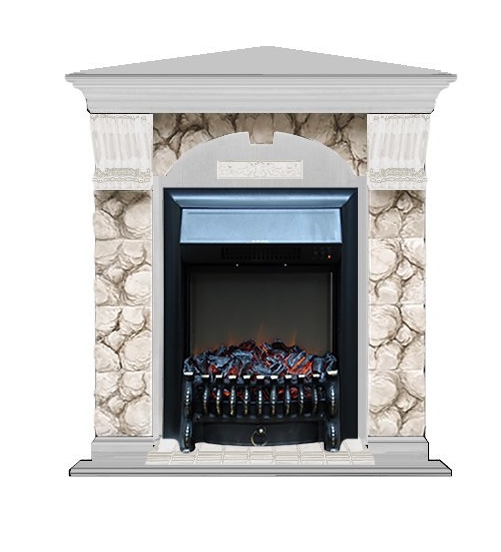 Каминокомплект Glenrich Арочный Карелия угловой (Fobos)