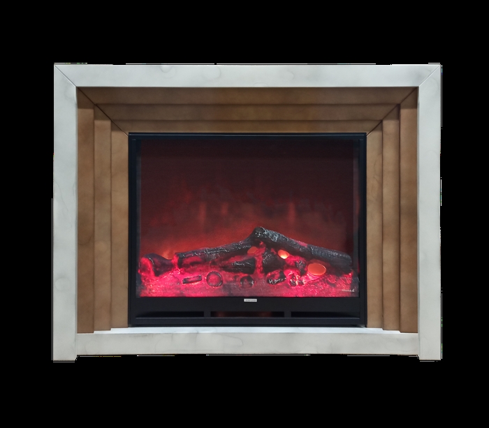 Каминокомплект Glenrich Хелена Arte 28 мрамор светлый