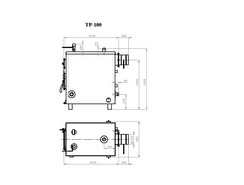 Напольный твердотопливный котел Траян ТР-100-1КТ