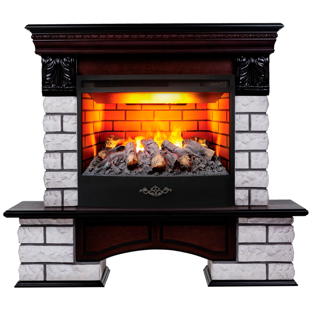 Электрокамин RealFlame  Country Lux Rock 25,5 AO с очагом FireStar 25,5 3D