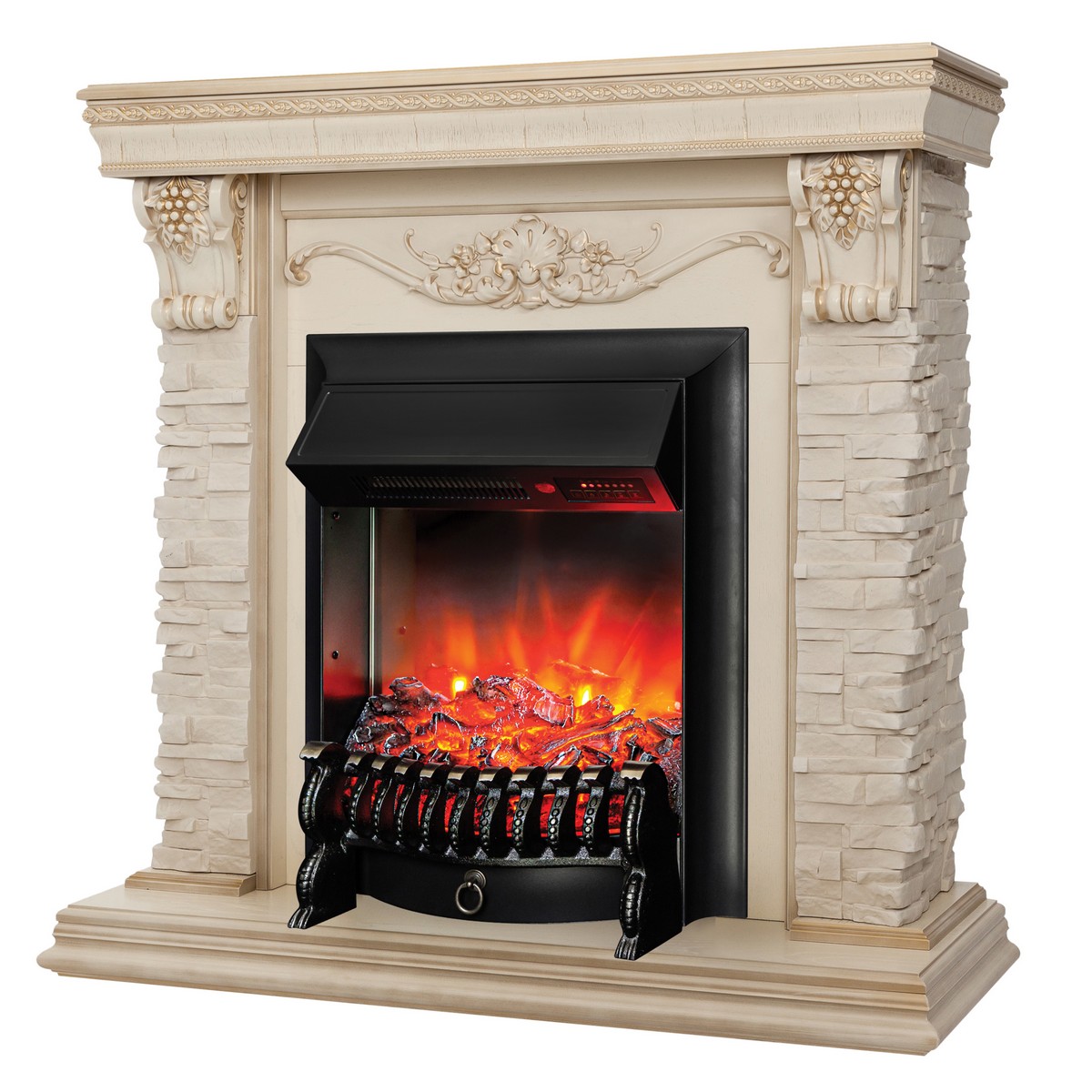 Электрокамин RealFlame Patricia WT с очагом Fobos Lux Black RC