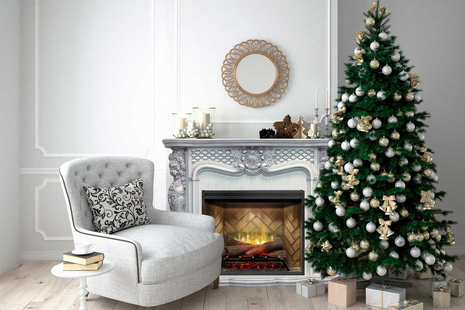 Портал Royal Flame  Castle - Слоновая кость с патиной