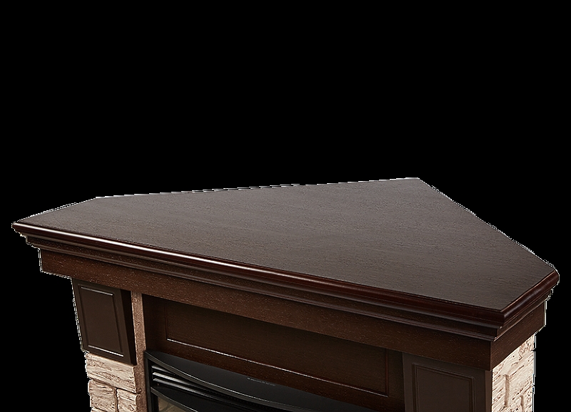 Портал Firelight Forte Wood 30U (угловой) камень коричневый, шпон темный дуб