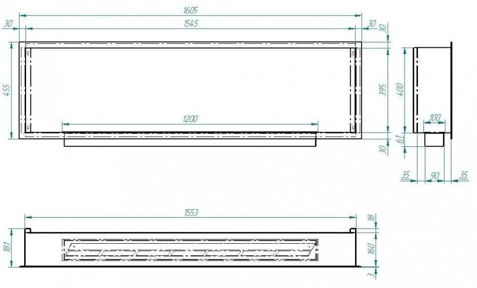 Биокамин Zefire Flagman 1600 латунный