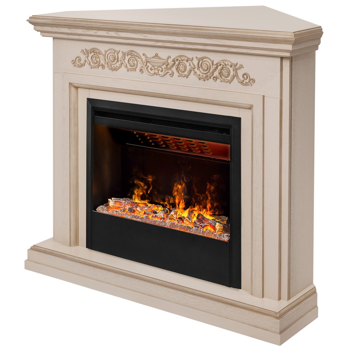 Электрокамин RealFlame  Leticia Corner 26 WT-619G с очагом 3D Helios 26 SBG