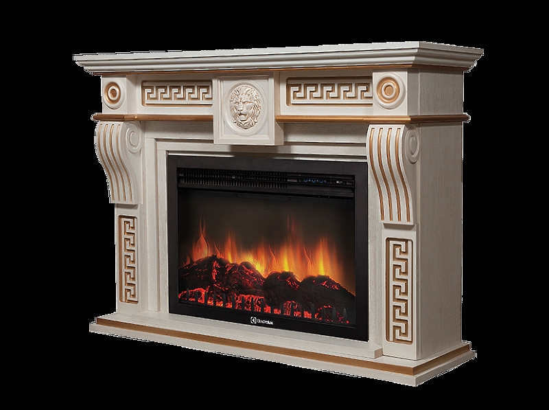 Портал Firelight Vittoriano 30 Белёный дуб с золотой патиной