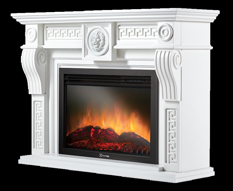 Каминокомплект Electrolux Vittoriano 26/30 с очагом EFP/P-3020LS белый