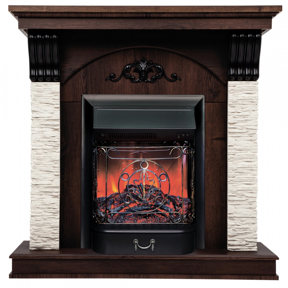 Электрокамин RealFlame  Corfino NT с очагом Majestic Lux Black