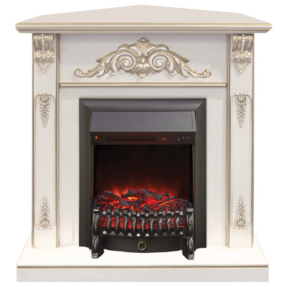 Электрокамин RealFlame  Anita Corner (угловой) WT с Fobos Lux S BL
