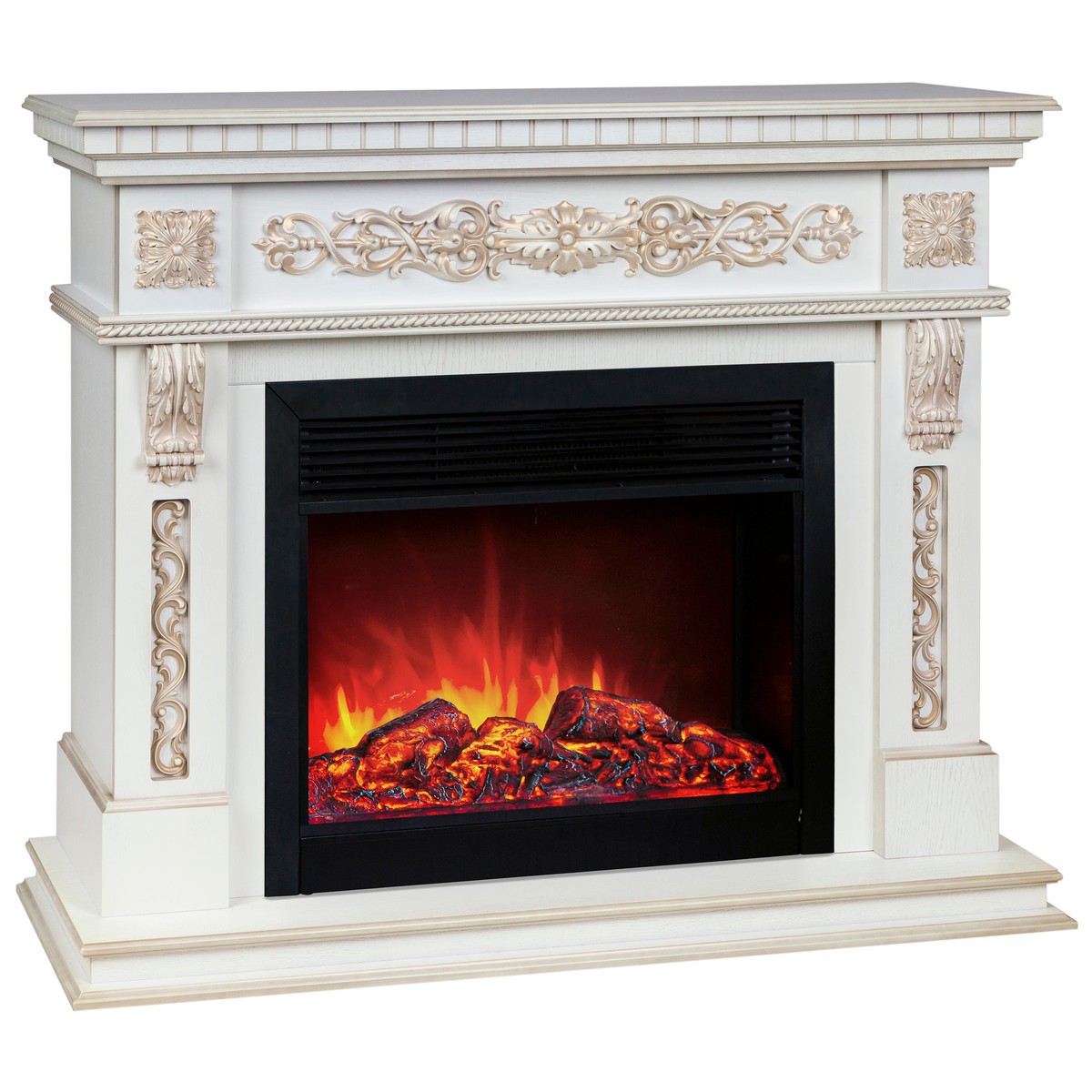 Электрокамин RealFlame  Estella 25,5/26 WT с очагом Moonblaze Deluxe Black