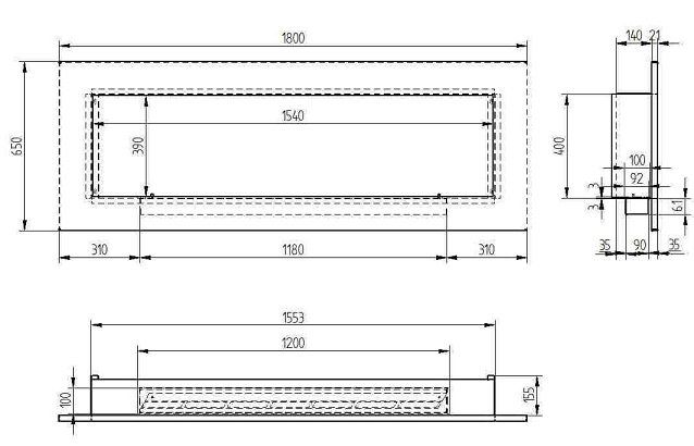 Биокамин Zefire Elliot 1800 белый со стемалитом