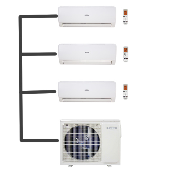 Мульти сплит-система Бирюса BM3-H27/4DR3 + 3*BMWM-H09/4R3