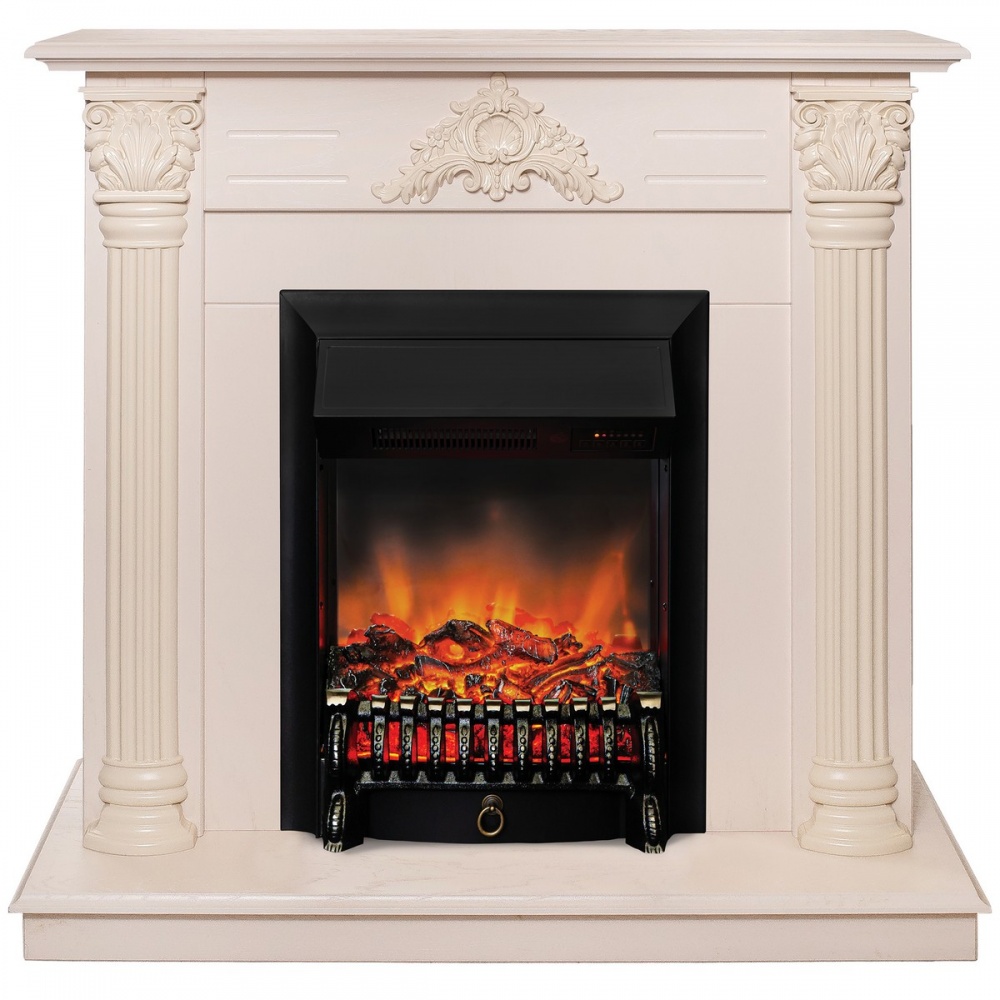 Электрокамин RealFlame  Stefania WT-F612 с очагом Fobos Lux Black RC