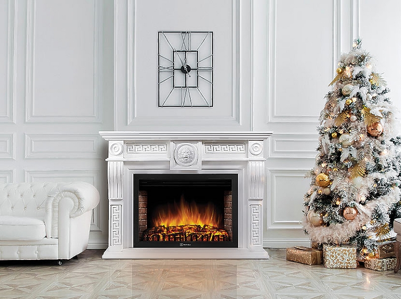 Портал Firelight Vittoriano 30 Белёный дуб с золотой патиной