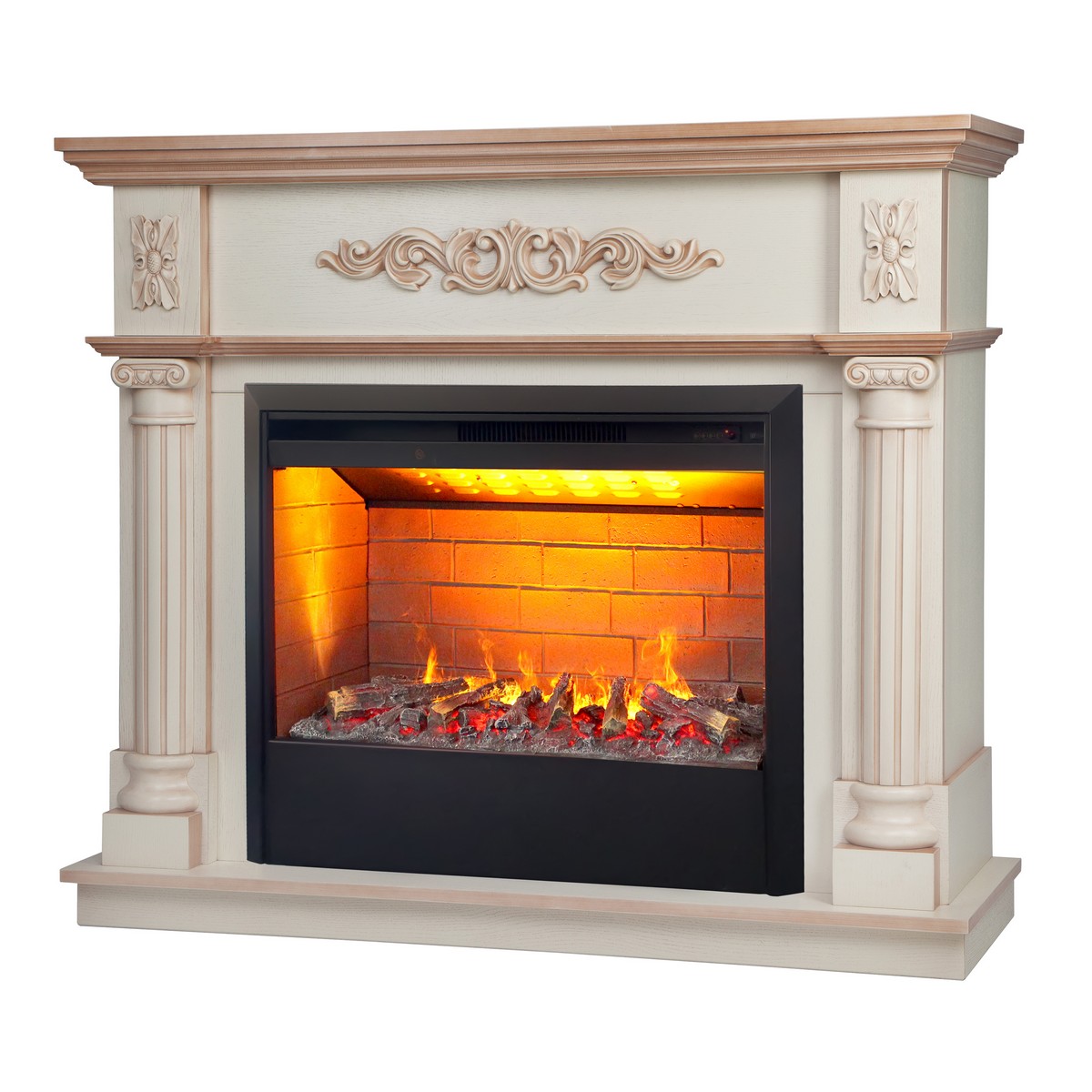 Электрокамин RealFlame  Silvia 26 WT-619B с очагом 3D Helios 26