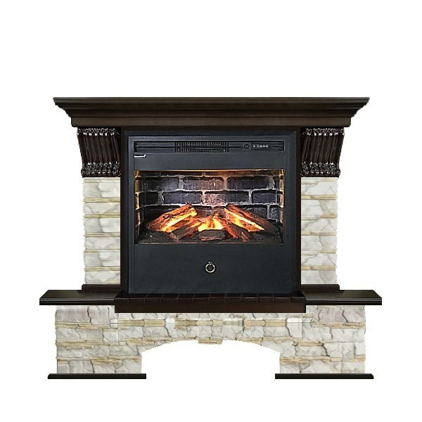 Каминокомплект Glenrich Бостон Samba 3D дуб