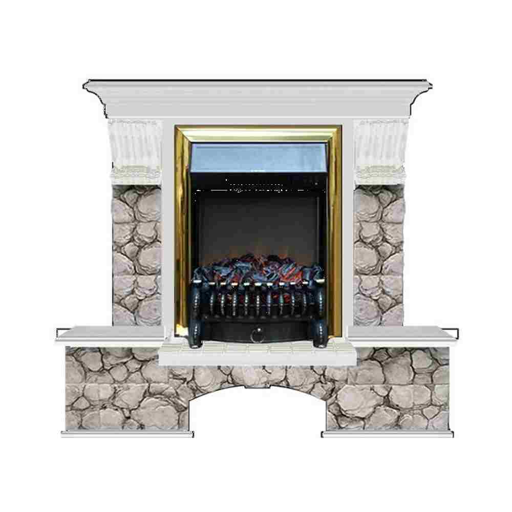 Каминокомплект Glenrich Бостон К Карелия (Fobos brass)