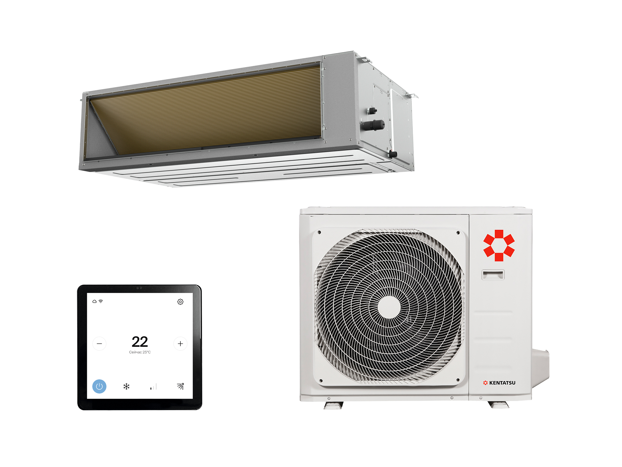 Канальная сплит-система Kentatsu KSMD165HZRN1W/KSUNB165HZRN3 Inverter