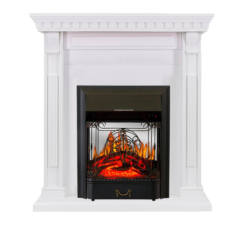Каминокомплект Royal Flame  Orlean - Белый с очагом Majestic FX M Black