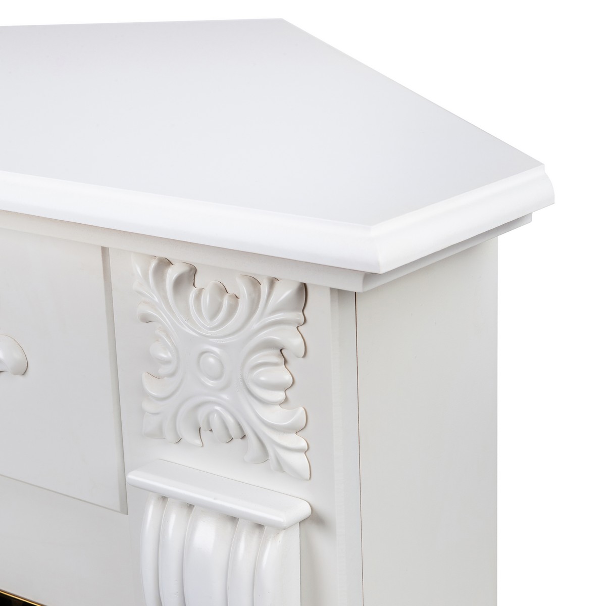 Электрокамин RealFlame Dominica Corner WT с очагом Fobos Lux Black RC