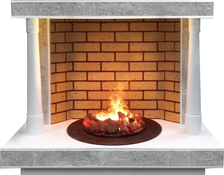 Каминокомплект Glenrich Корсика Carmen 3D белый