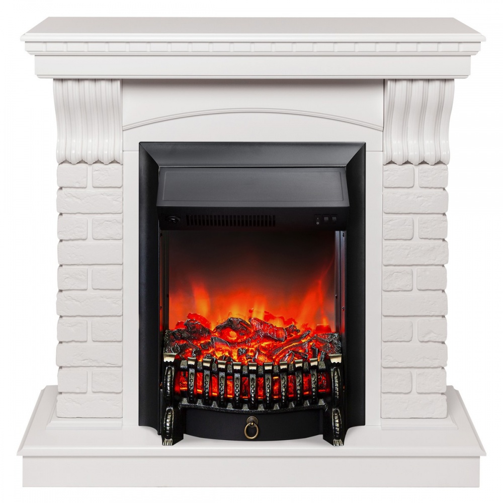 Электрокамин RealFlame  Jazz WT с очагом Fobos Lux Black