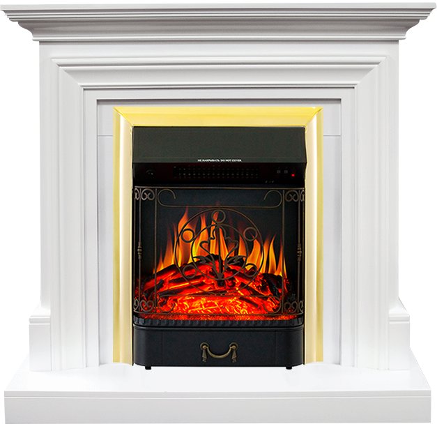 Каминокомплект Royal Flame  Bradford - Белый с очагом Majestic FX Brass