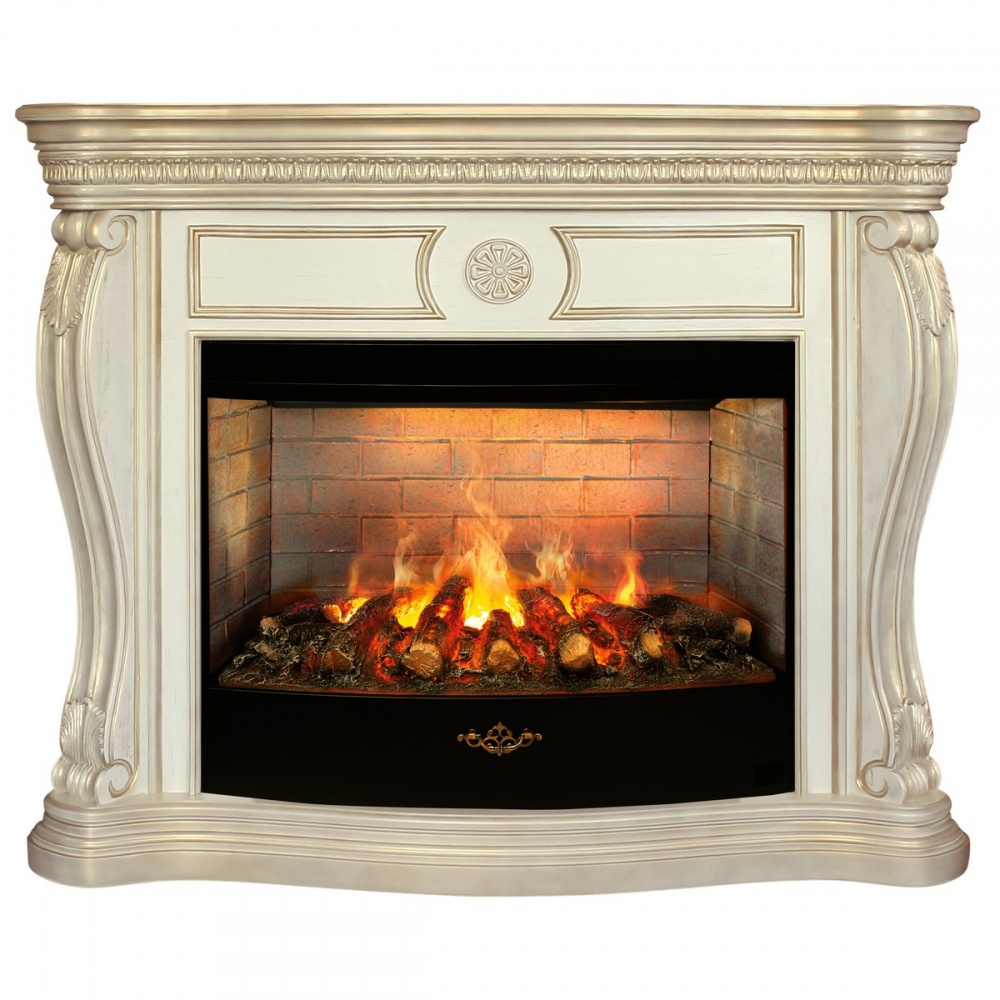 Электрокамин RealFlame Barcelona 33 WT с очагом 3D Firestar 33