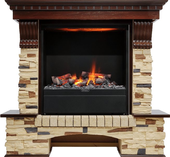 Каминокомплект Dimplex Pierre Luxe - Темный дуб / Сланец (Высота 1040мм) с очагом Albany
