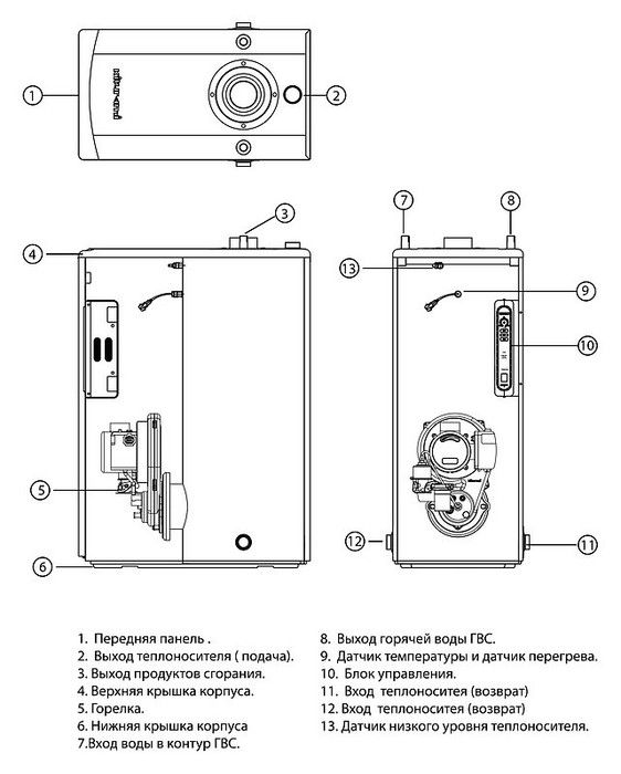 Дизельный котел 13 кВт Kiturami TURBO-13