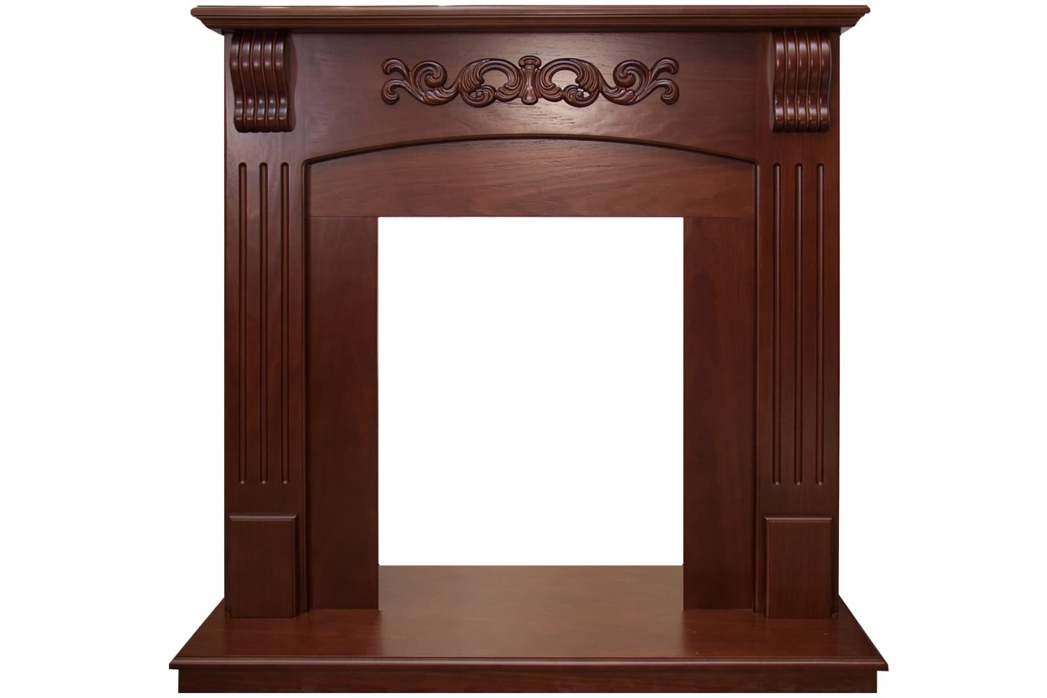 Каминокомплект Royal Flame  Sorrento угловой - Орех с очагом Fobos FX M Brass