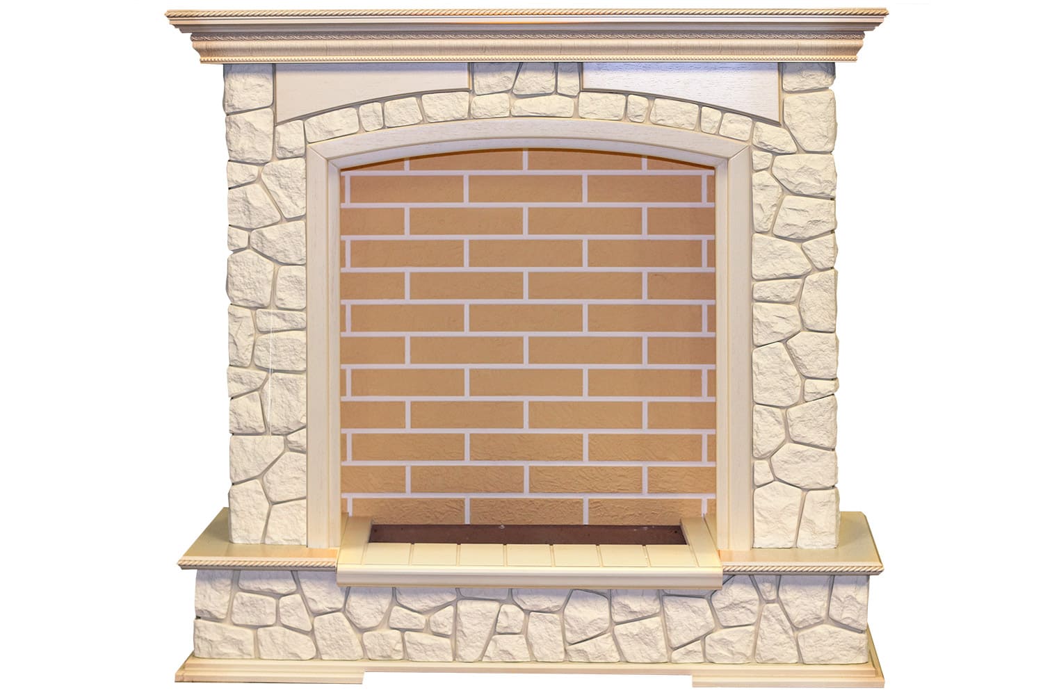 Портал Dimplex Preston - Слоновая кость с патиной / Кирпич