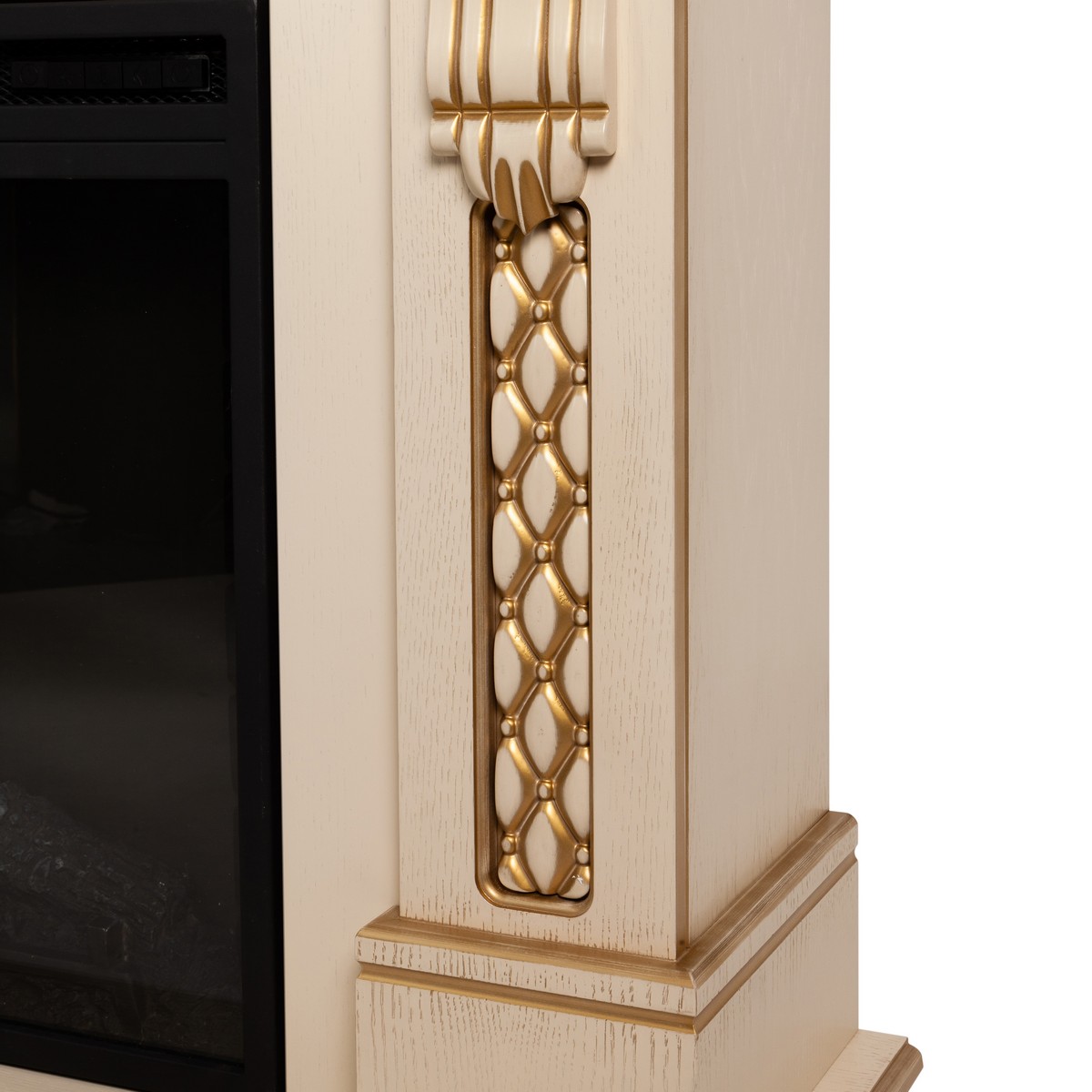 Электрокамин RealFlame  Corsica Lux 25,5/26 WT с очагом Moonblaze Deluxe Brass