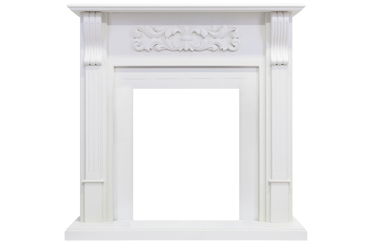 Каминокомплект Royal Flame  Venice - Фактурный белый с очагом Aspen Black