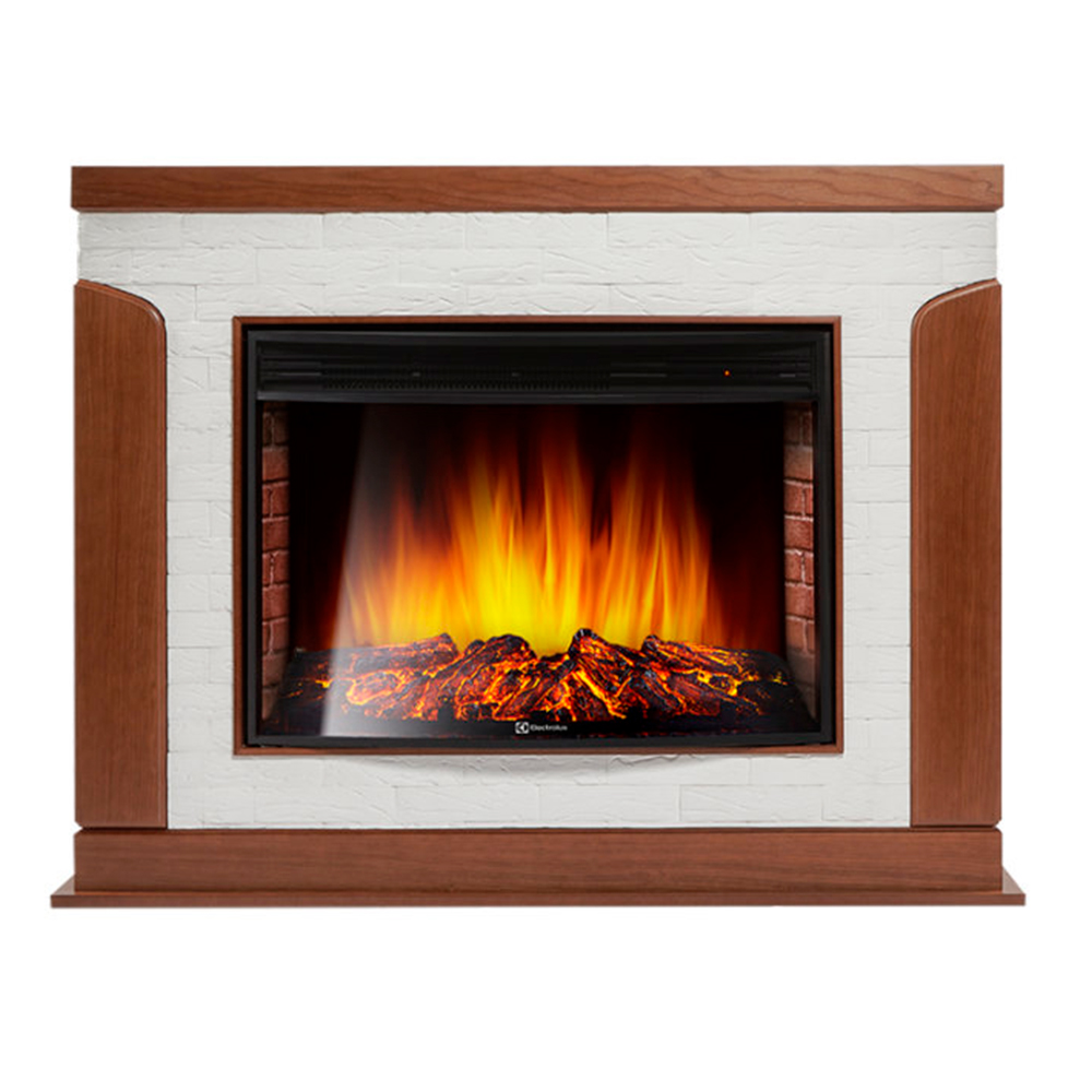 Каминокомплект Electrolux Prestigio 30 с очагом EFP/P-3320RLS камень белый, шпон дуб