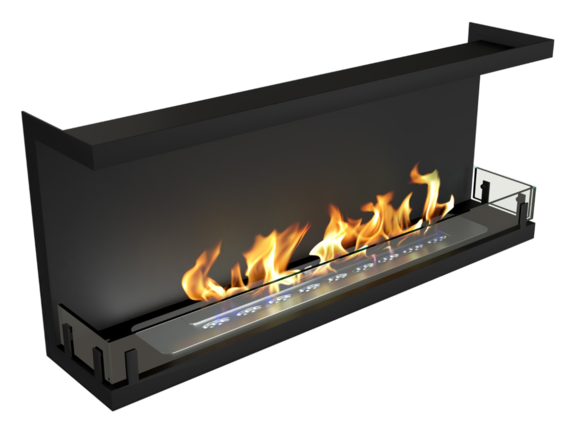 Встраиваемый биокамин Zefire Contour торцевой 1100 (Estetic Flame)