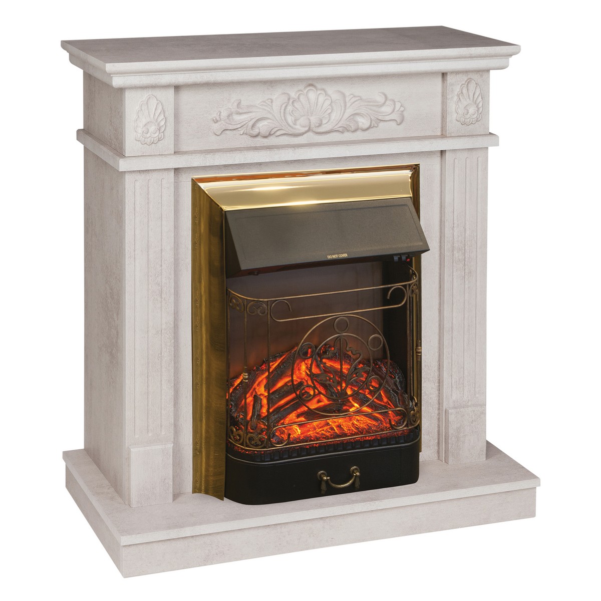 Электрокамин RealFlame  Adelaida WT с очагом Majestic Lux Brass