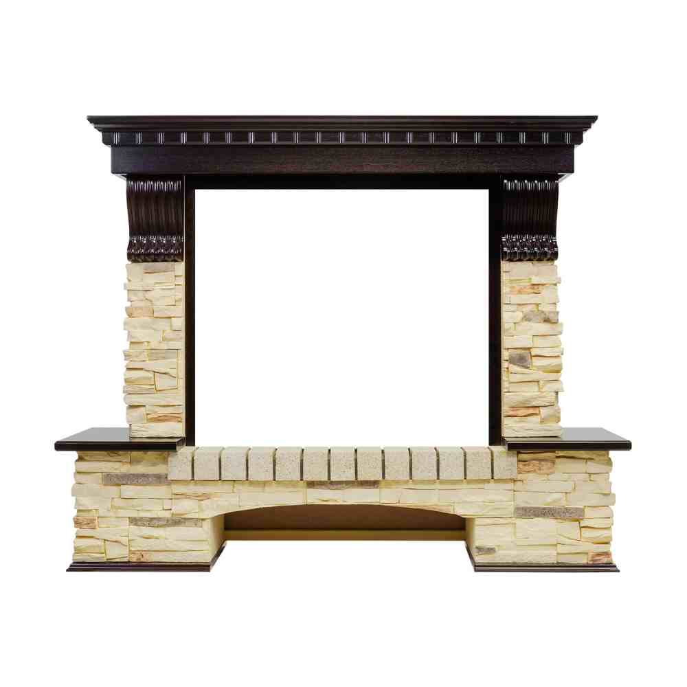 Портал Royal Flame  Pierre Luxe - Темный дуб / Сланец (Высота 1320 мм)