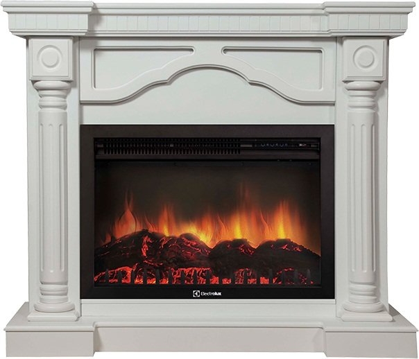 Каминокомплект Electrolux Rome 30 с очагом EFP/P-3020LS белый