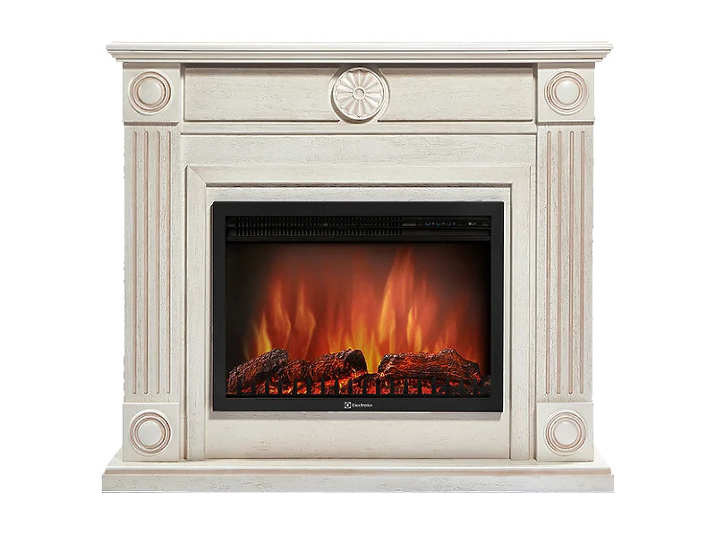 Каминокомплект Electrolux Frame 25 с очагом EFP/P-2520LS шпон белёный дуб