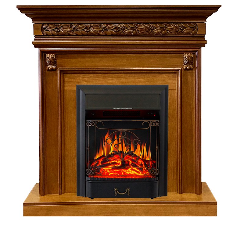 Каминокомплект Royal Flame  Valletta - Орех с очагом Majestic FX Black