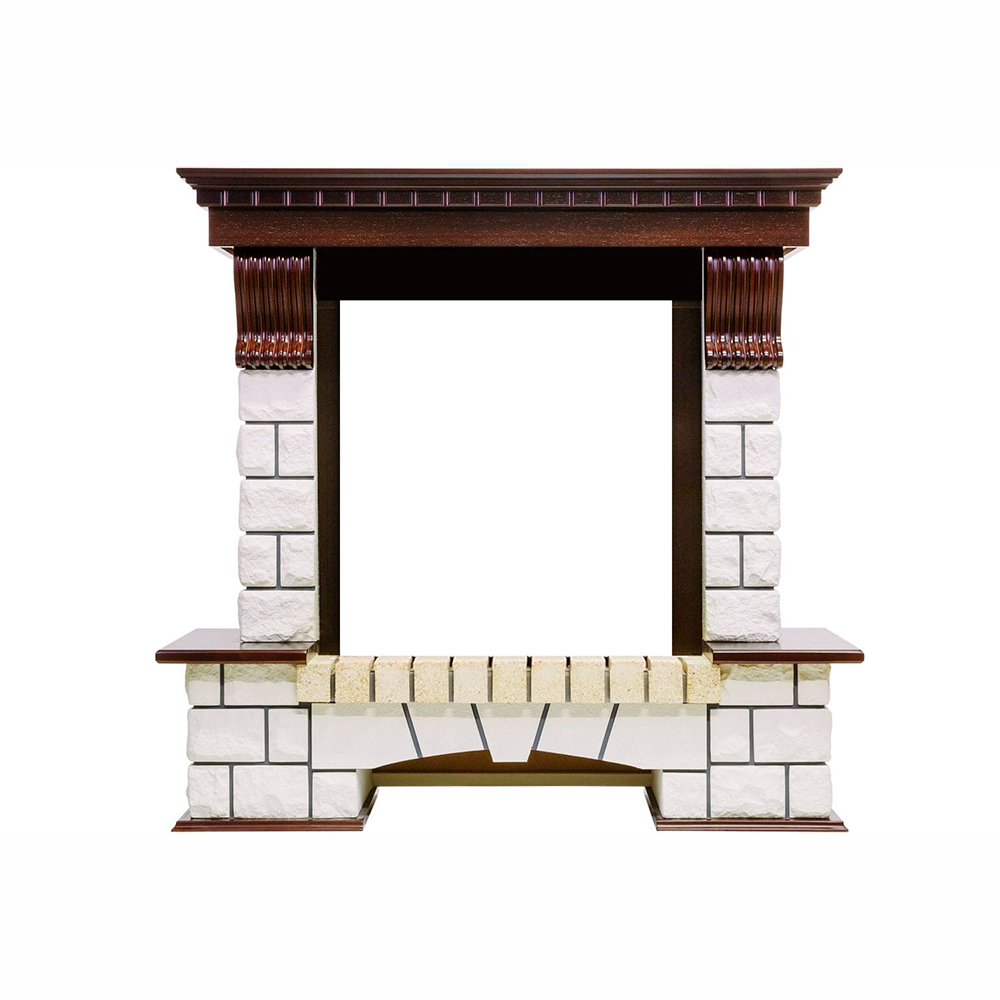 Каминокомплект Dimplex Pierre Luxe - Темный дуб / Белый (Высота 1050мм) с очагом Cavendish