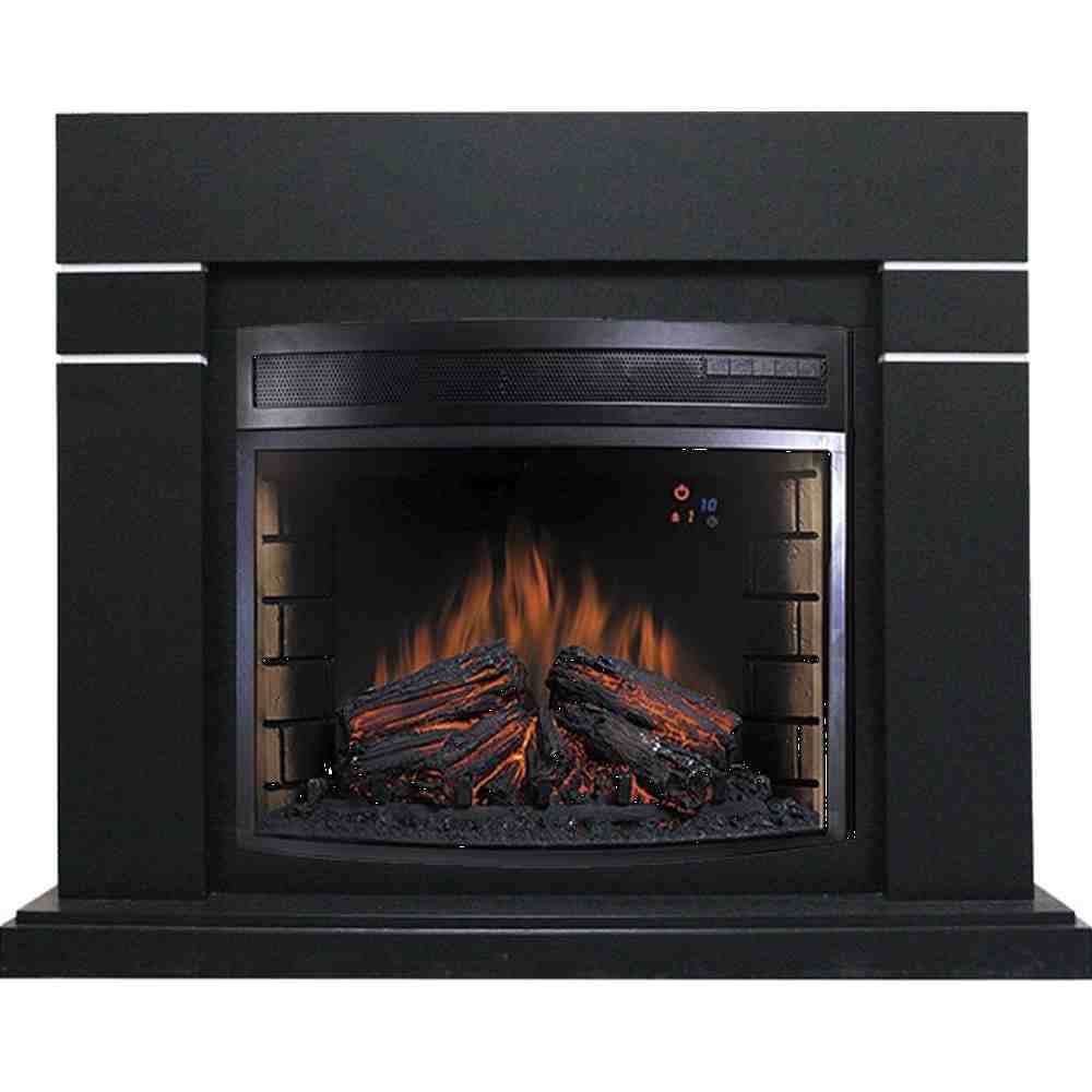 Каминокомплект Royal Flame  Lindos - Черный (Высота 985мм) с очагом Dioramic 28 LED FX