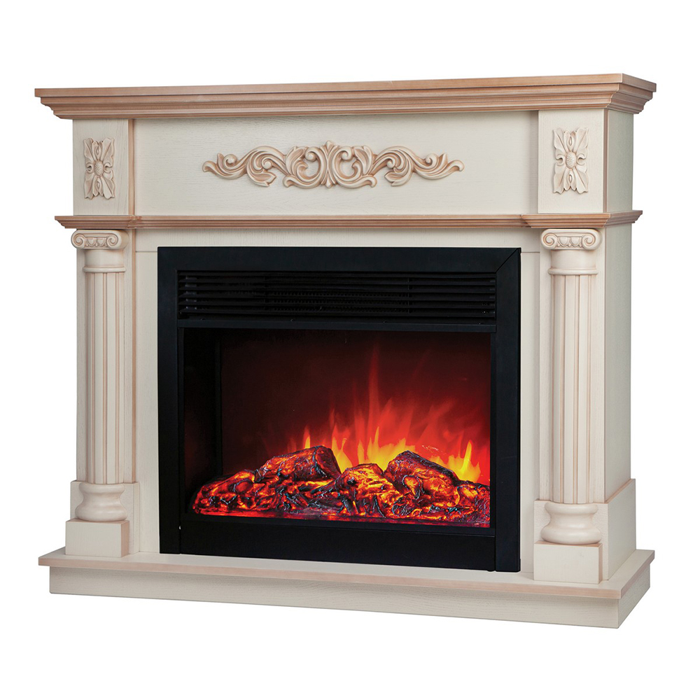 Электрокамин RealFlame Silvia 26 WT-619B с очагом Moonblaze Deluxe Black