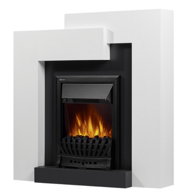 Каминокомплект Electrolux Tetris Classic с очагом EFP/P-1020LS белый, серый