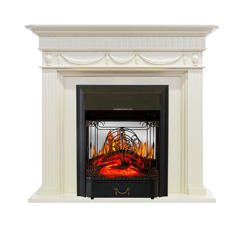 Каминокомплект Royal Flame  Corfu - Слоновая кость с очагом Majestic FX M Black