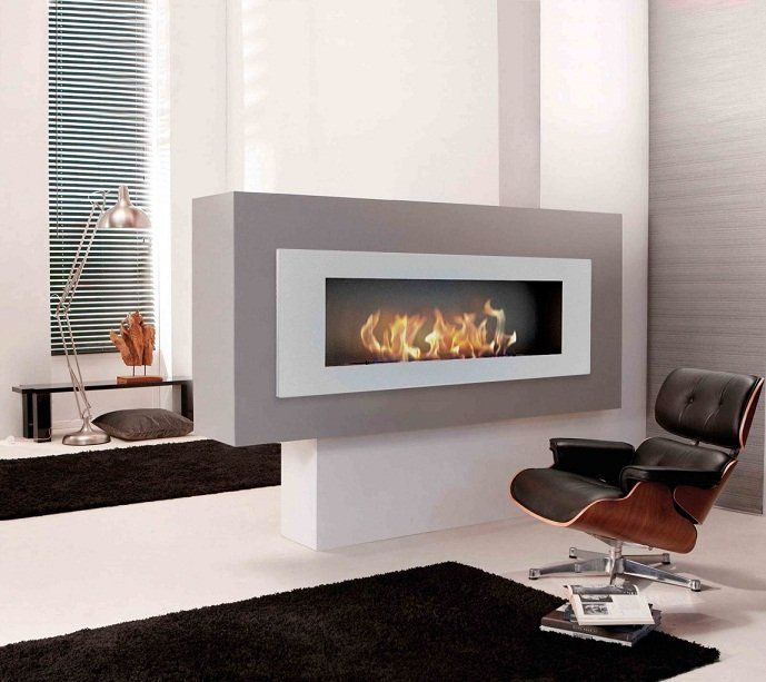 Биокамин Zefire Elliot 1200 c белой рамкой